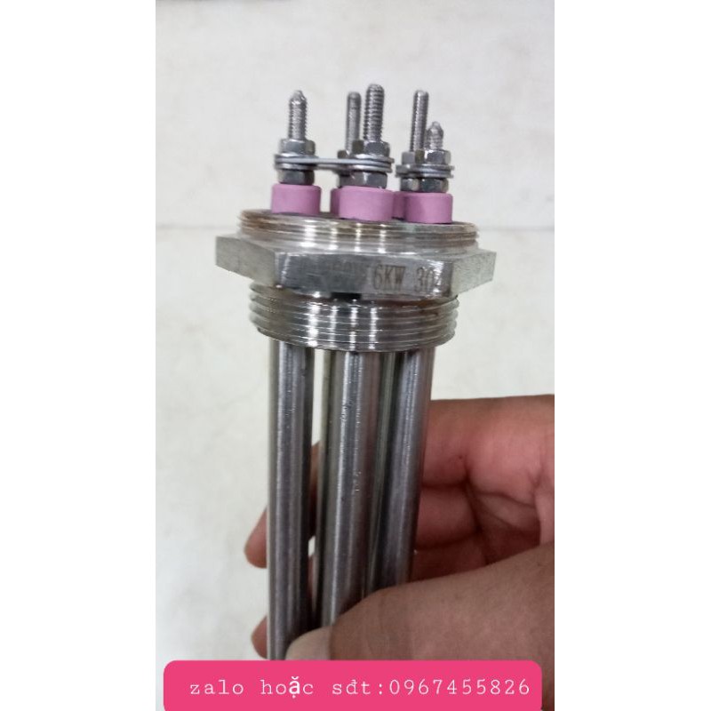 Maiso đun nước, nồi hơi , nồi nấu đậu ,điện trở, thanh nhiệt dạng cụm ren , củ ren .ren 48 inox304 25cm