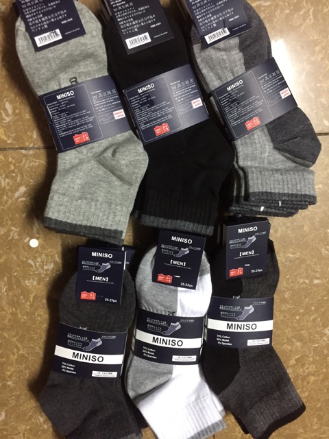 Tất nam miniso cổ dài 5 đôi