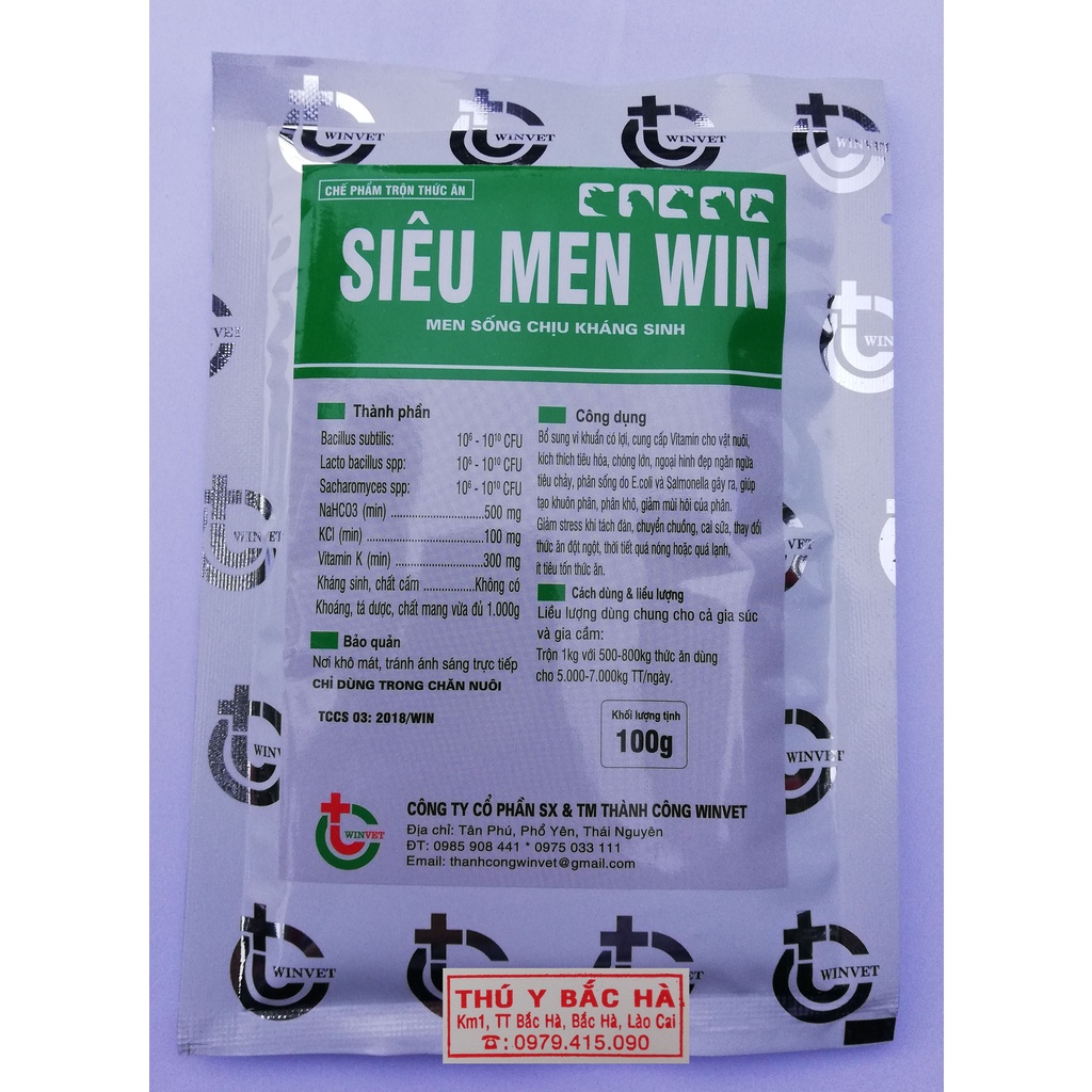 1 gói 100g SIÊU MEN WIN Men sống