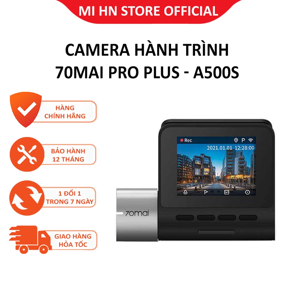 Camera hành trình ô tô XIAOMI 70MAI Pro Plus A500S tích hợp sẵn GPS - Bảo hành 12 tháng