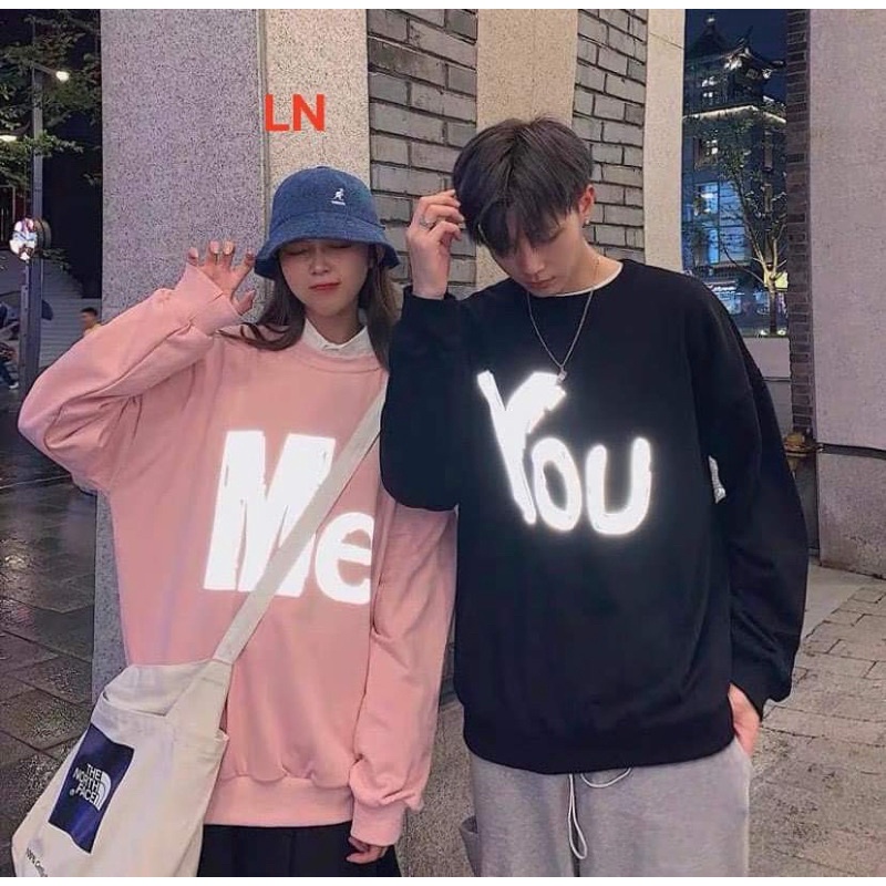 Áo Sweater You Me chất nỉ ngoại TH6