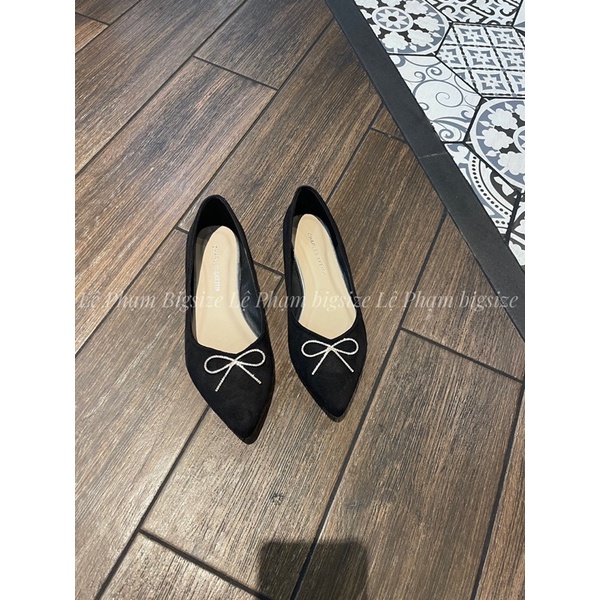 Giày búp bê nữ bigsize, giày búp bê bệt phối khoá nơ [HÀNG VNXK FREESHIP ]