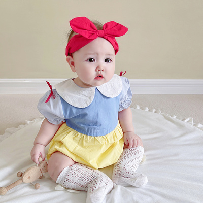 Áo liền quần phong cách công chúa bạch tuyết cho bé 0-24 tháng tuổi