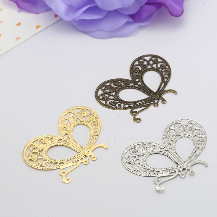5 phiến hình bướm 35*46mm nguyên liệu làm trâm làm trang sức cổ trang