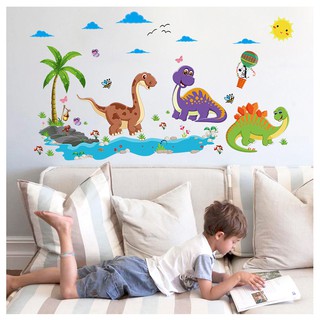 Decal Dán Tường Đảo Khủng Long