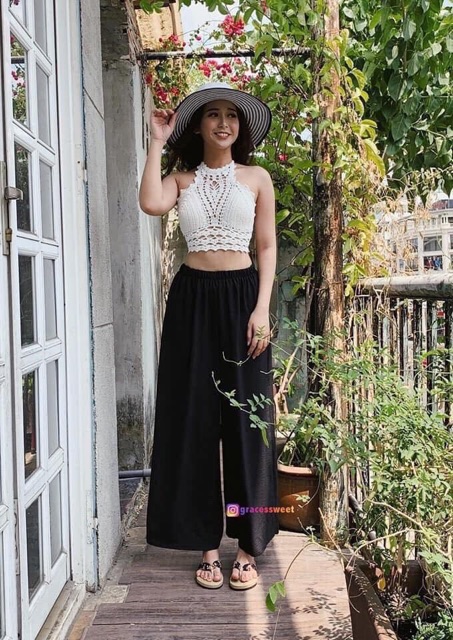 Quần Culottes Nữ Chất Đũi Ống Rộng Nhiều Màu