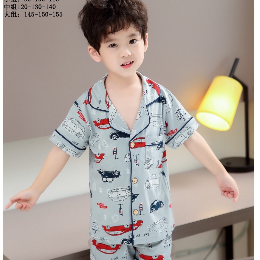 (chọn mẫu 16-25kg) Bộ Pijama kaikai xuất hàn cho bé trai 1- 8 tuổi