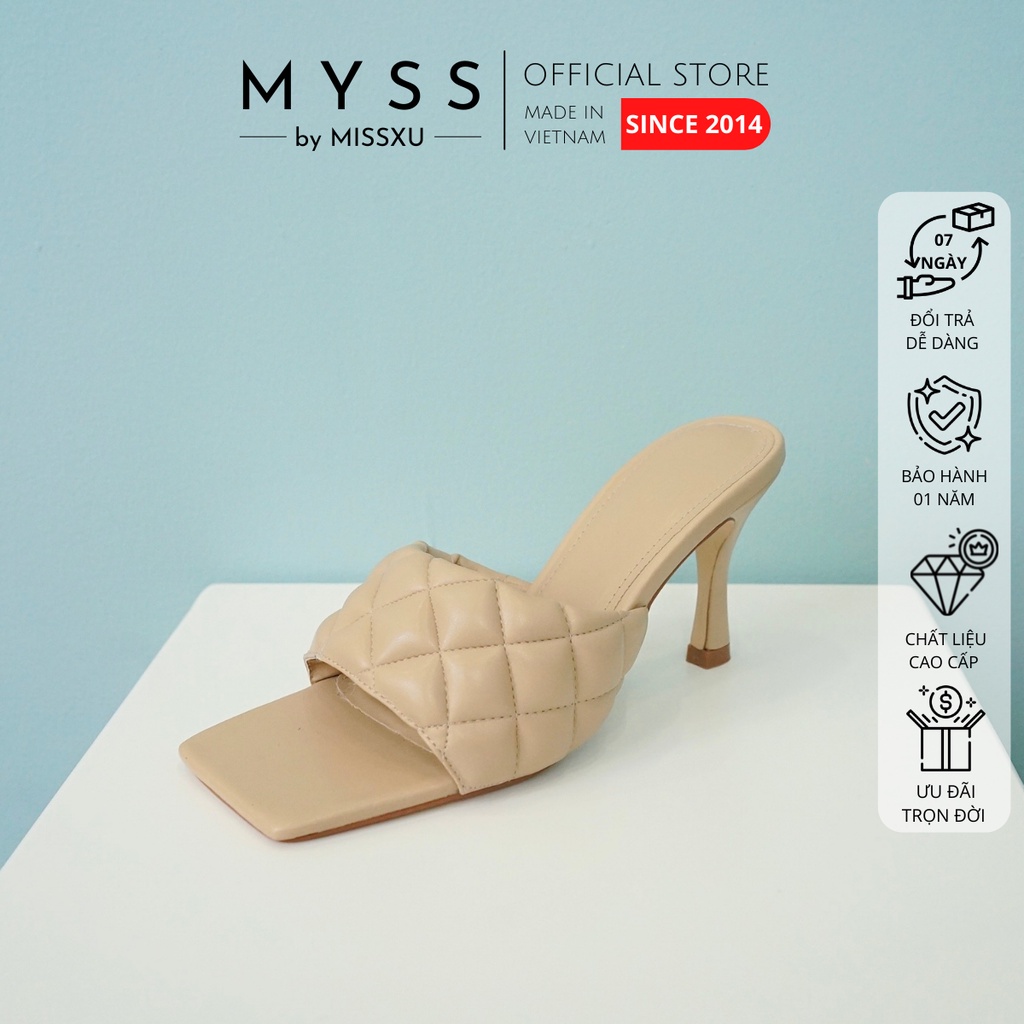 Giày sục nữ chần ô gót nhọn thời trang 7cm MYSS - SU54