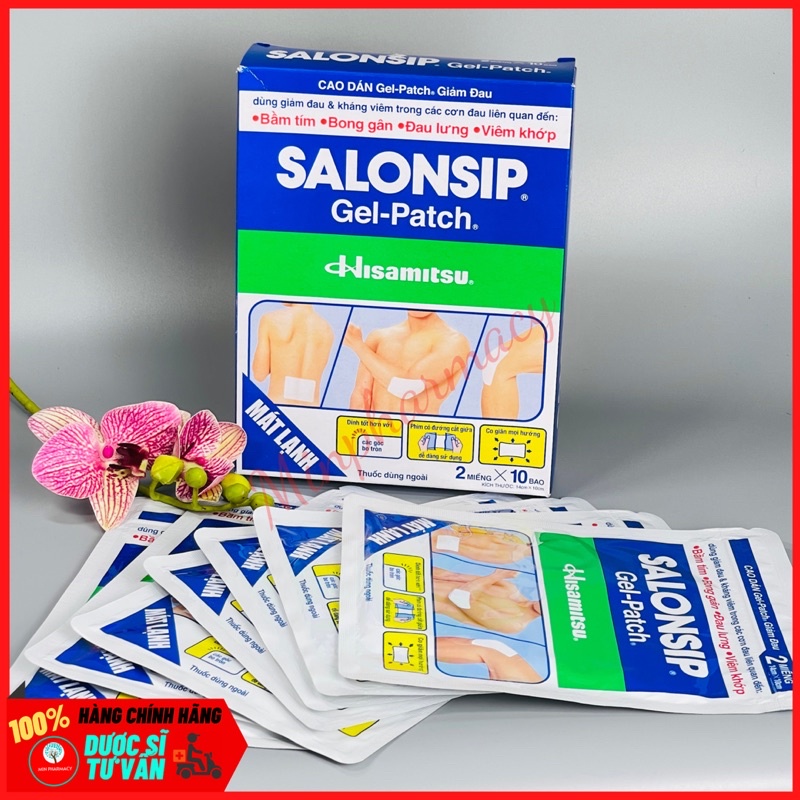 Cao dán giảm đau SALONSIP Gel-Patch (Bao 2 miếng) - Minpharmacy