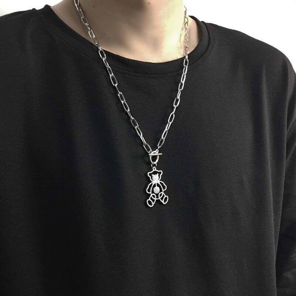 Vòng cổ Mặt Hình Gấu Hoạt Hình Phong Cách Vintage Đơn Giản Dành Cho Nữ