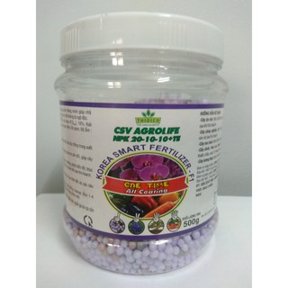 Phân tan chậm thông minh Hàn Quốc NPK 20-10-10+TE - chai 500 gram
