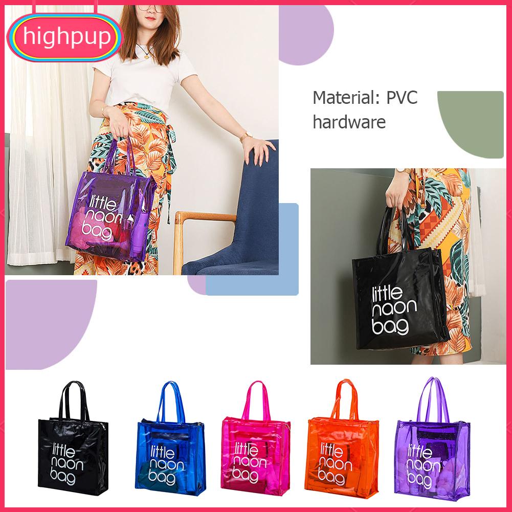 Túi Xách Pvc Trong Suốt Chống Nước Sức Chứa Lớn Dùng Đi Biển Mùa Hè
