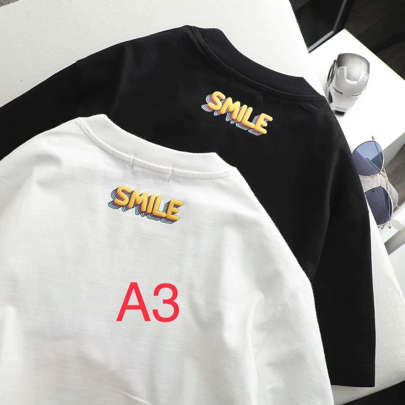 Áo thun form rộng SmileFace Unisex áo đôi cotton 4 chiều VNXK (có size lớn)