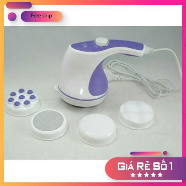 [FreeShip – Hàng Cao Cấp] Máy Massage Cầm Tay Relax & Spin Tone 5 Đầu