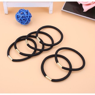Dây buộc tóc đen, trơn đơn giản SC18