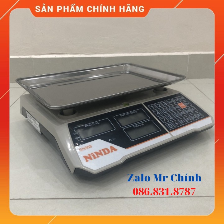 [ SIÊU GIẢM GIÁ ] CÂN ĐIỆN TỬ TÍNH TIỀN NINDA SN968 NHẬT BẢN 30Kg/5gam. Màn hình hiển thị 2 mặt [ SẴN HÀNG ]