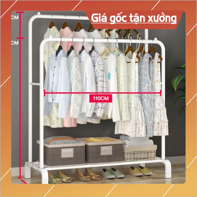 Giá treo quần áo, giá phơi quần áo, treo đồ đa năng 3 trong 1, có móc treo mũ, giỏ xách, có kệ để giày dép tiện dụng