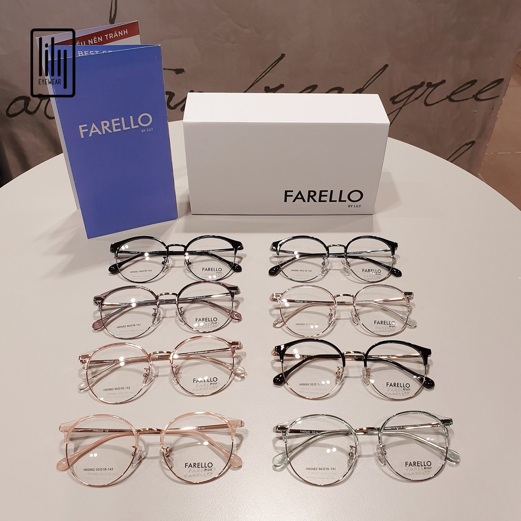 Gọng kính cận nam nữ FARELLO by Lily, thiết kế mắt tròn phù hợp với nhiều khuôn mặt, đa dạng màu sắc CYBER - 00062 | BigBuy360 - bigbuy360.vn