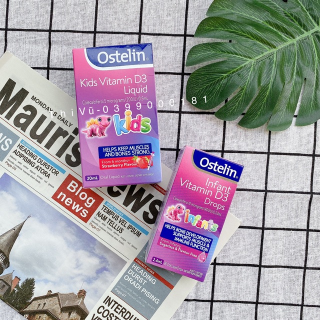Vitamin D3 Ostelin Drop & Liquid Úc - Thi Vũ | BigBuy360 - bigbuy360.vn