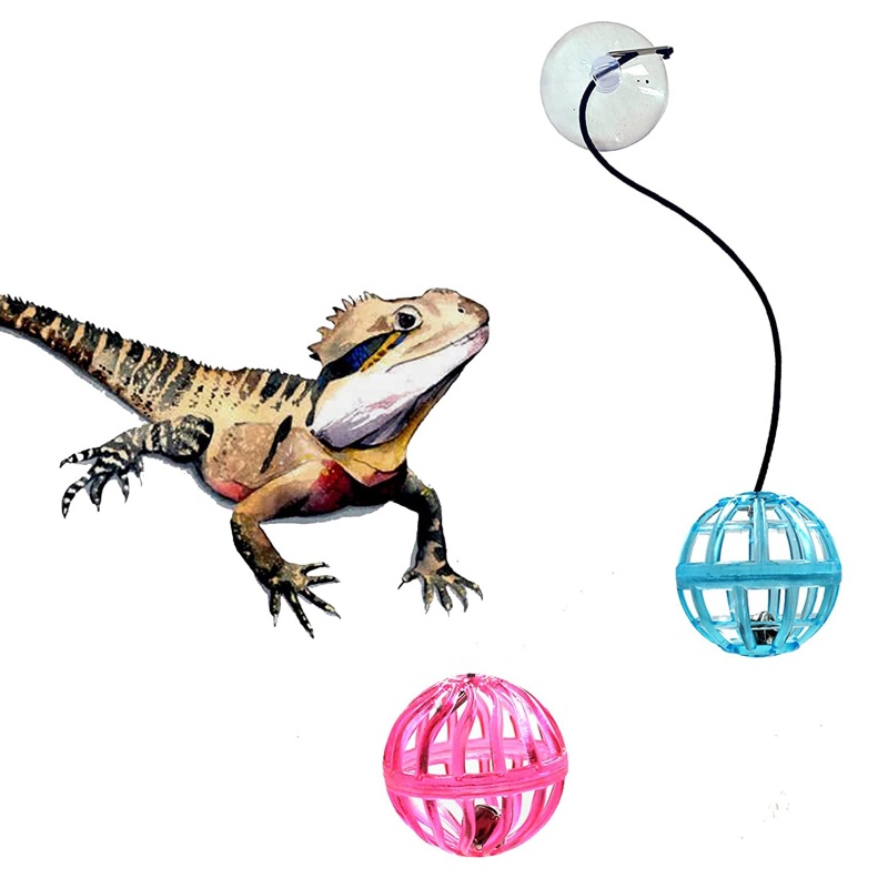 Set 7 Quả Bóng Đồ Chơi 1.6 &quot;Bằng Nhựa Có Chuông Và Cốc Hút Dành Cho Mèo Cưng