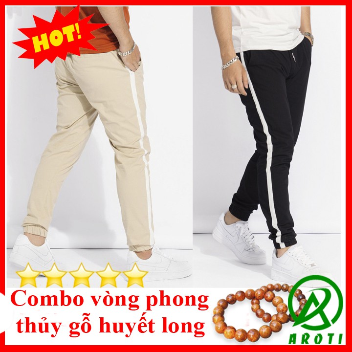 Quần Jogger Nam AROTI Form Slim Fit Vải Kaki Cao Cấp Mềm Mịn, Co Giãn Tốt Dáng Hàn Thể Thao Nhiều Màu- Đủ Size Qk43+HL