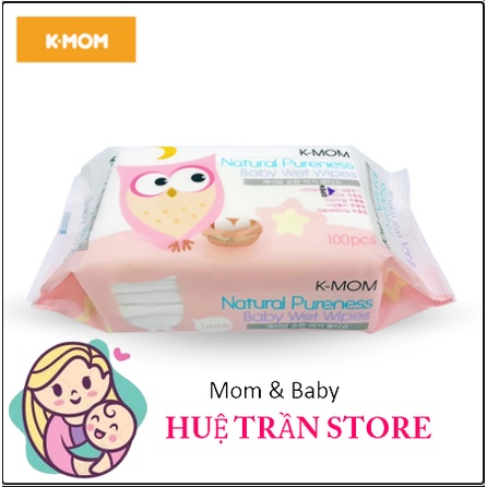 Khăn ướt cao cấp K-MOM Hàn Quốc (100c) - khăn trơn