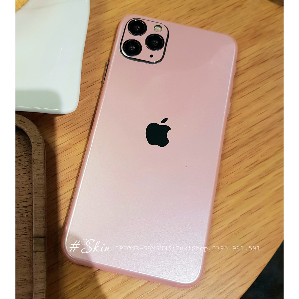 [IPHONE] Tấm Dán Skin Mặt Sau Màu Hồng Sakura Pink FULL VIỀN Cho 5 6 7 8 6plus 7plus 8plus X XS XR XSMAX 11 PRO MAX