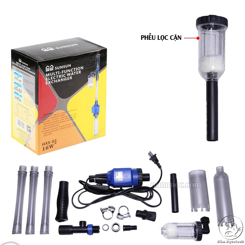 SUNSUN - HXS 02 | Máy Hút Cặn Dùng Điện - Vệ Sinh - Thay Nước Bể Cá Cảnh, Thuỷ Sinh