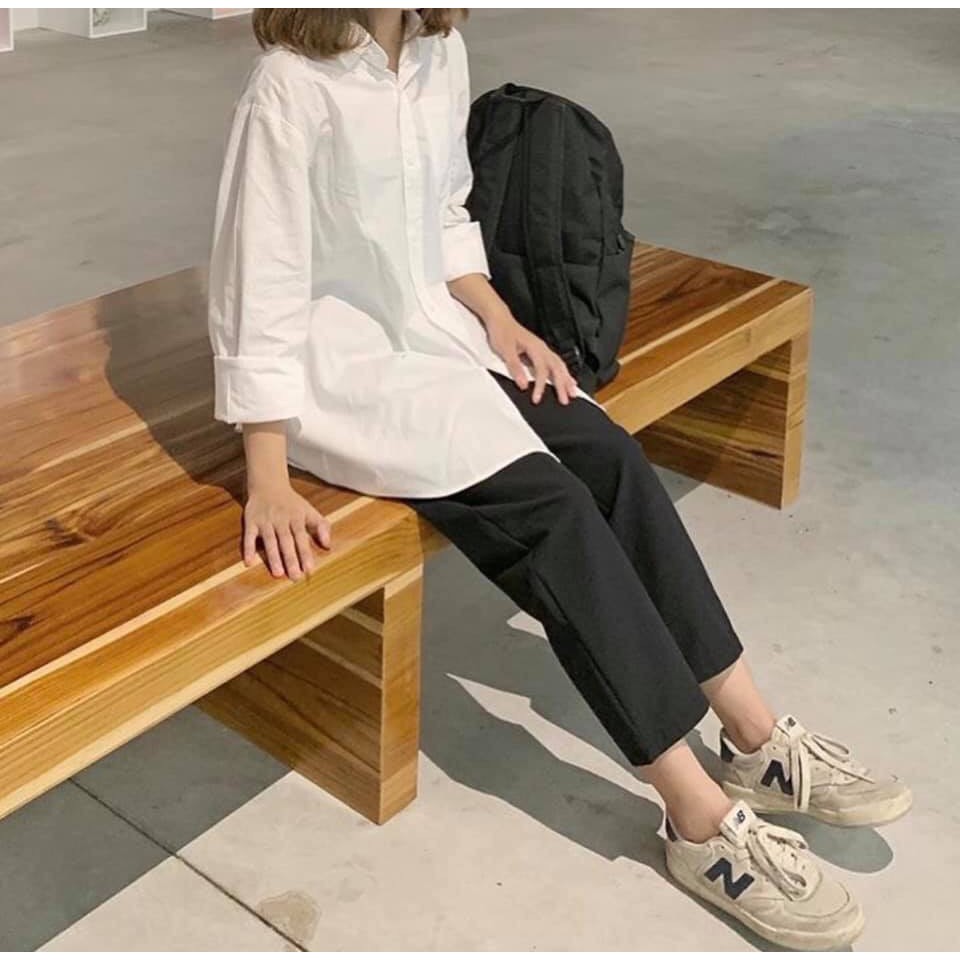 Áo sơ mi trơn unisex HOMIES không túi