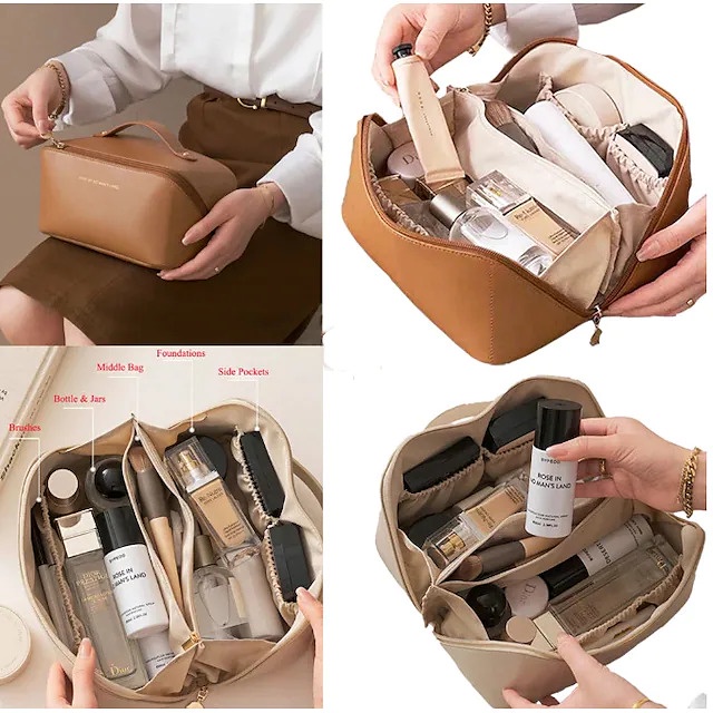 Túi đựng đồ mỹ phẩm mini 23cm | hộp ví cầm tay đựng đồ trang điểm cá nhân | ví cầm tay | ví nữ có ngăn kéo tiện lợi