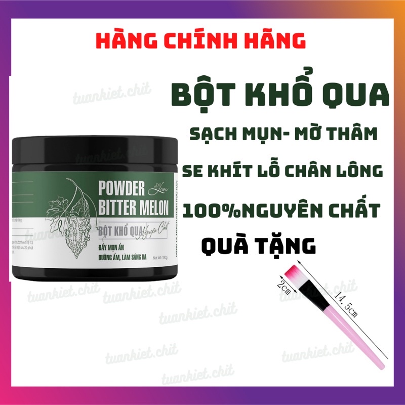 [Mã SRBACK010912 hoàn 20K xu đơn 50K] Bột khổ qua mướp đắng Lim làm sạch mụn mờ thâm nám an toàn hiệu quả