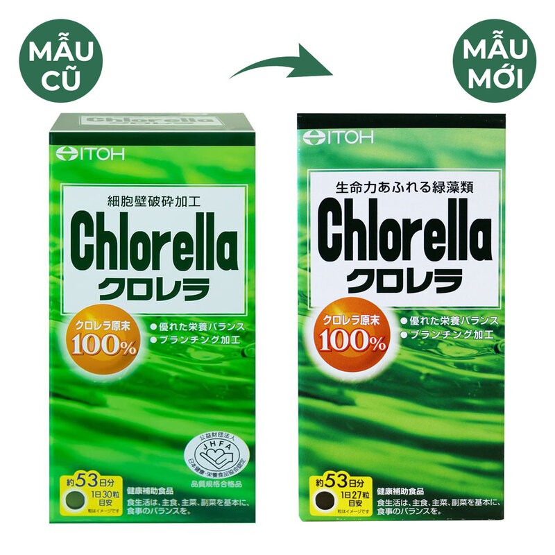 Viên Uống Tảo Lục Naris Cosmetic ITOH Chlorella 1600 Viên