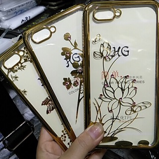 Ốp lưng Oppo A3S hoa viền đá, hình shop chọn ngấu nhiên