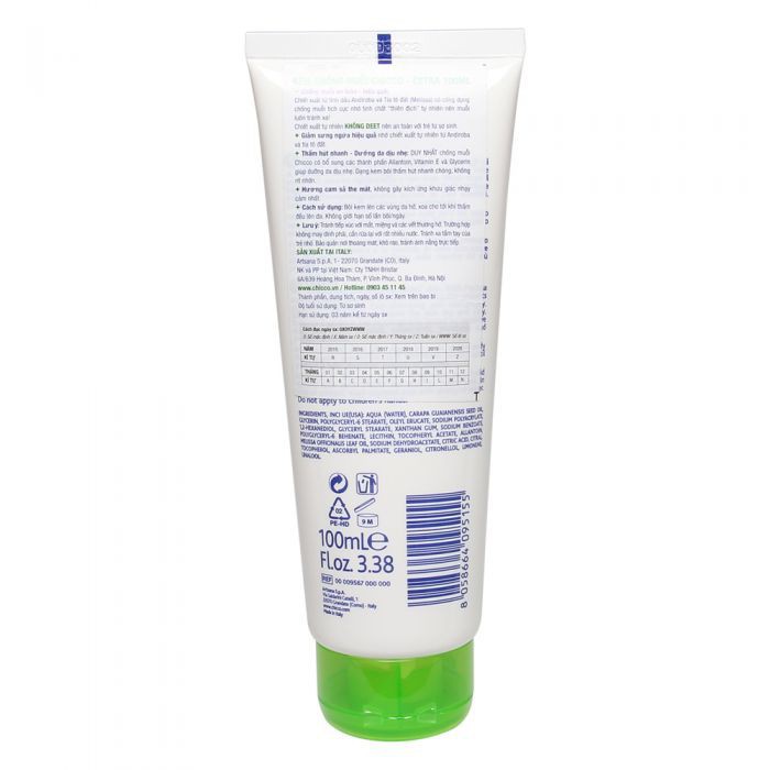 Kem bôi xua muỗi cho bé Chicco 100ml, kem đuổi muỗi đa năng an toàn cho trẻ - Monnie Kids