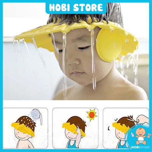 [Mẫu mới] Mũ gội đầu chắn nước, bảo vệ tai cho bé 0 - 6 tuổi, có thể điều chỉnh vòng đầu - Hobi Store