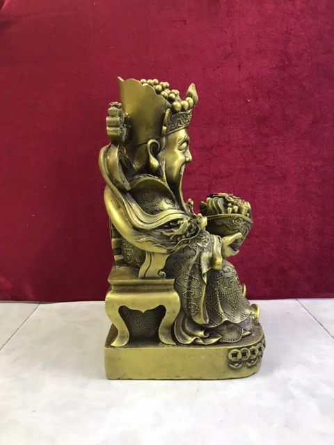 Tượng Thần Tài Vật Phẩm Phong Thuỷ Tài lộc Chiêu tài bằng đồng