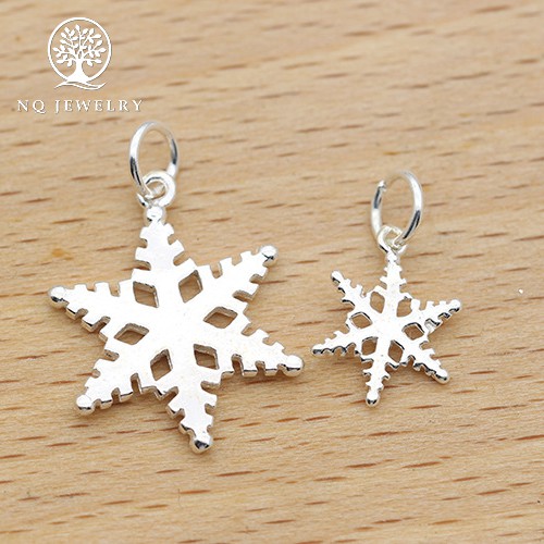Charm bạc mặt bông tuyết treo - NQ Jewelry