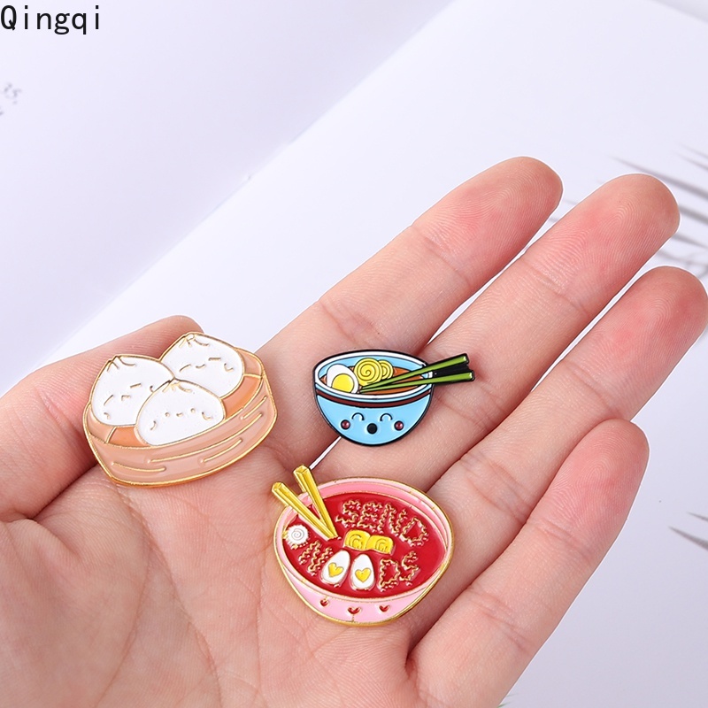 Ghim cài áo Miss Zoe hình tô mì ramen hoạt hình mini dễ thương