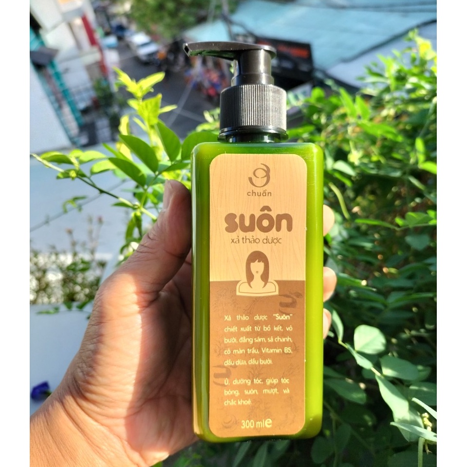 SUÔN - Dầu xả thảo dược 300ml dưỡng tóc, giúp tóc suôn mềm, chắc khỏe, ngăn ngừa gàu, nấm ngứa, giảm rụng