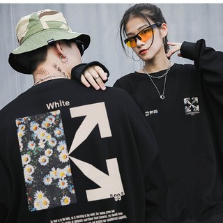 Áo sweater off white hoa cúc GD unisex 01thoitrang
