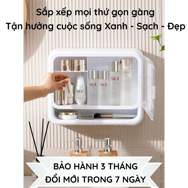 Kệ Đựng Mỹ Phẩm Treo Tường, Kệ Treo Nhà Tắm, Kệ Đa Năng, Miếng Dán Siêu Chắc