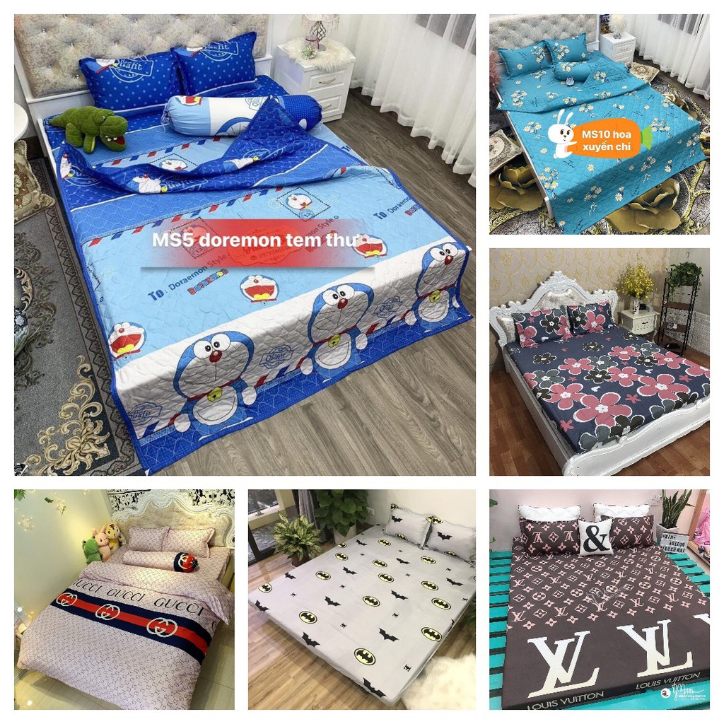 [Free ship-Xả hàng]Ga trải giường 1m 1m2 1m4 1m5 1m6 1m8 cotton poly-tam giác ghi