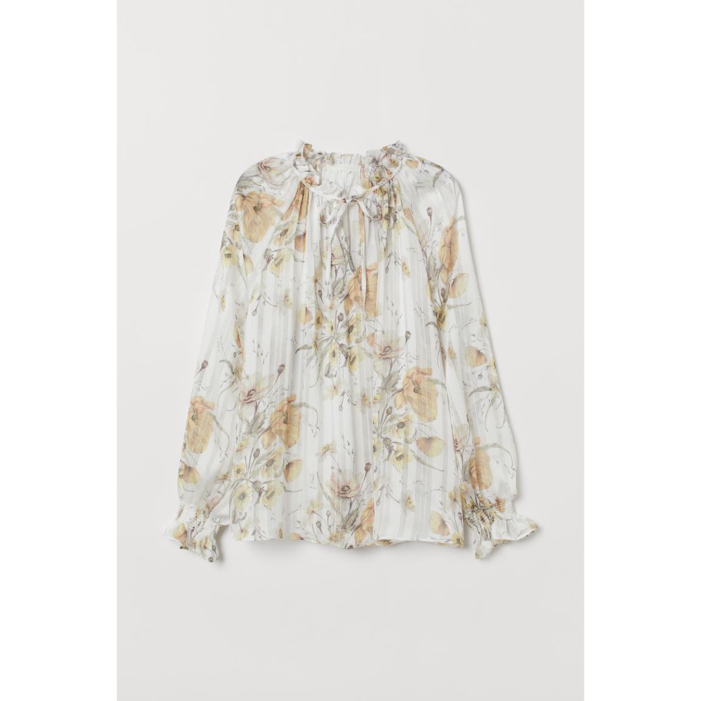 Áo somi blouse hoa HM H&M_hàng chính hãng Anh