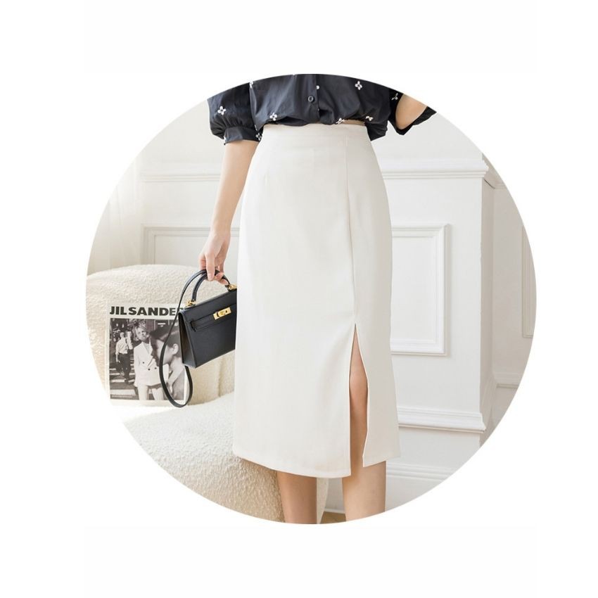 Chân Váy Chữ A Dài, Chân Váy Midi Lưng Cao Xẻ Tà Thời Trang Mùa Hè Phong Cách Hàn Quốc Trẻ Trung, Năng Động. | BigBuy360 - bigbuy360.vn