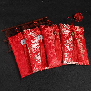 Bao Lì Xì Vải Gấm Nhiều Hoa Văn Cao Cấp Cưới Hỏi, Nạp Tài,Ngày Tết kiểu đứng