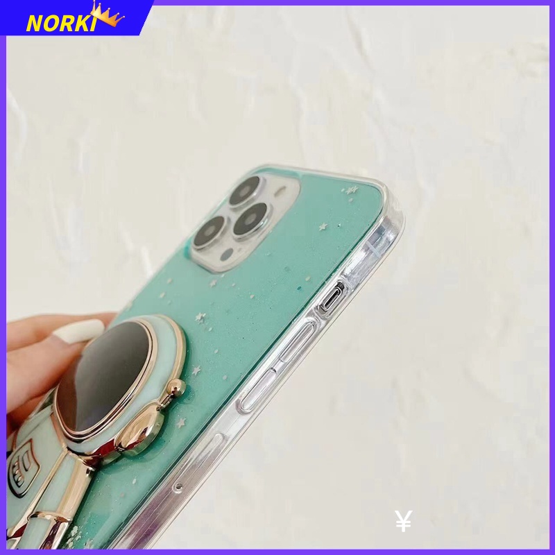 Ốp Điện Thoại Kim Tuyến Nước Kèm Giá Đỡ Hình Phi Hành Gia 3D Cho Samsung Galaxy A23 A13 A12 A11 A10 A03 A03S A04S A04 A04E A02 A02S M12 M11