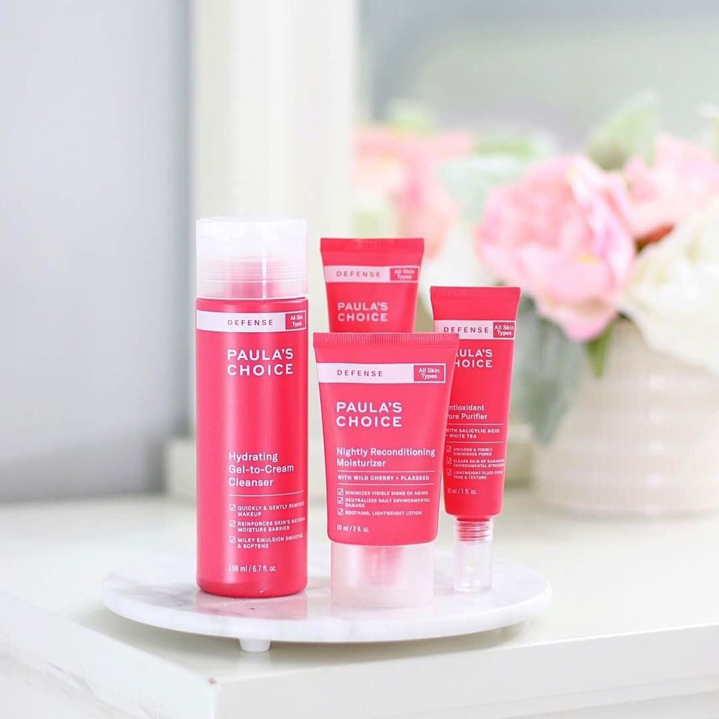 Sữa Rửa Mặt Paula's Choice Defense Gel Cleanser Cấp Ẩm Dành Cho Mọi Loại Da 198ml
