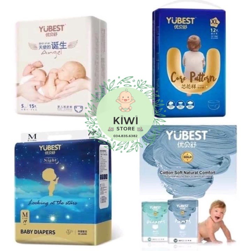 Bỉm Yubest Night nội địa bản cao cấp size M76, L72, XL68, XXL64, XXXL60