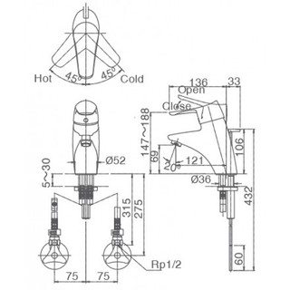Vòi chậu inax LFV-5102S