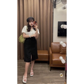 Chân Váy Xẻ Tà Trước Bigsize